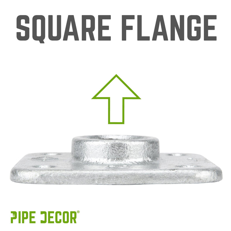 1/2 in. Galvanized Square Floor Flange, photo 3 of 10