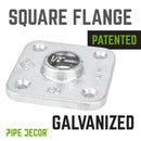 1/2 in. Galvanized Square Floor Flange