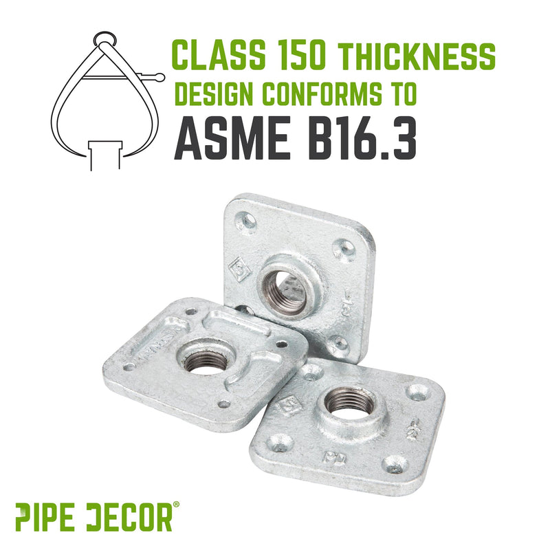 1/2 in. Galvanized Square Floor Flange, photo 5 of 10