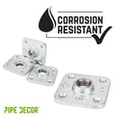 1/2 in. Galvanized Square Floor Flange