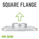 3/4 in. Galvanized Square Floor Flange by PIPE DECOR