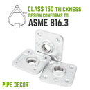 3/4 in. Galvanized Square Floor Flange