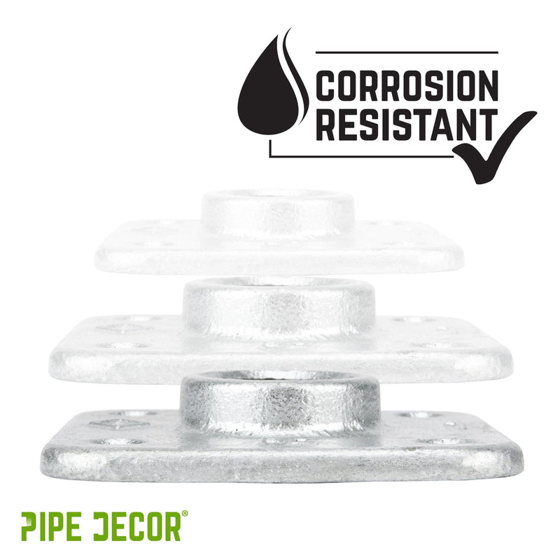 3/4 in. Galvanized Square Floor Flange