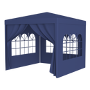 10'x10' Party Tent Outdoor Heavy Duty Gazebo Wedding Canopy with 4 Removable Walls, Blue by HouseOfZazla