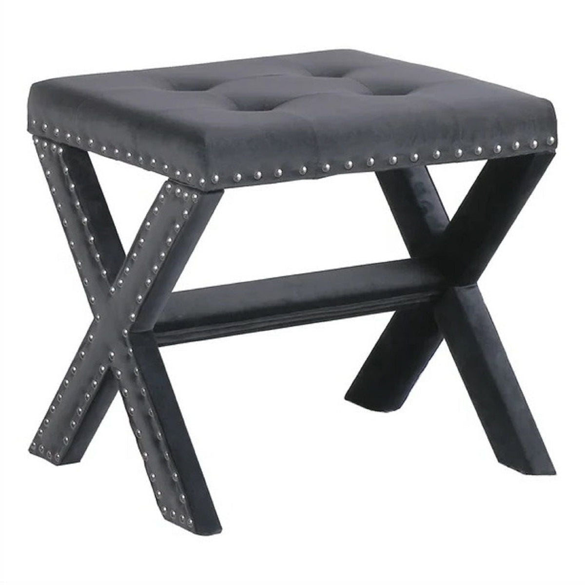 Upholstered Accent Bench With Nailhead Trim, photo 2 of 23