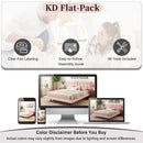 Queen Size Upholstered Floating Bed Frame with LED Lights by HouseOfZazla