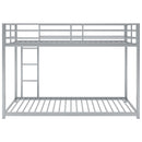 Metal Bunk Bed, Low Bunk Bed With Ladder by HouseOfZazla