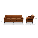 Alana Lawson Three-Cushion Tight Back Sofa, Burnt Orange Performance Velvet