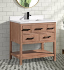 Betty 36" Bathroom Vanity Weathered Brown