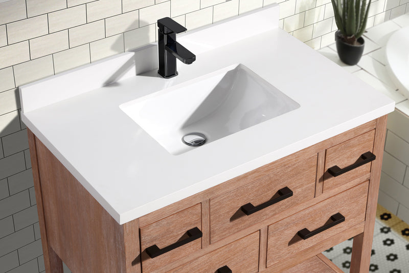 Betty 36" Bathroom Vanity Weathered Brown