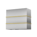 Akicon 36" Stainless Steel Wall Mount Range Hood with 600 CFM Vent Hood - AK-HS36HC-BS