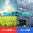 9Ft Patio Bistro Half Round Umbrella by LJGDeals