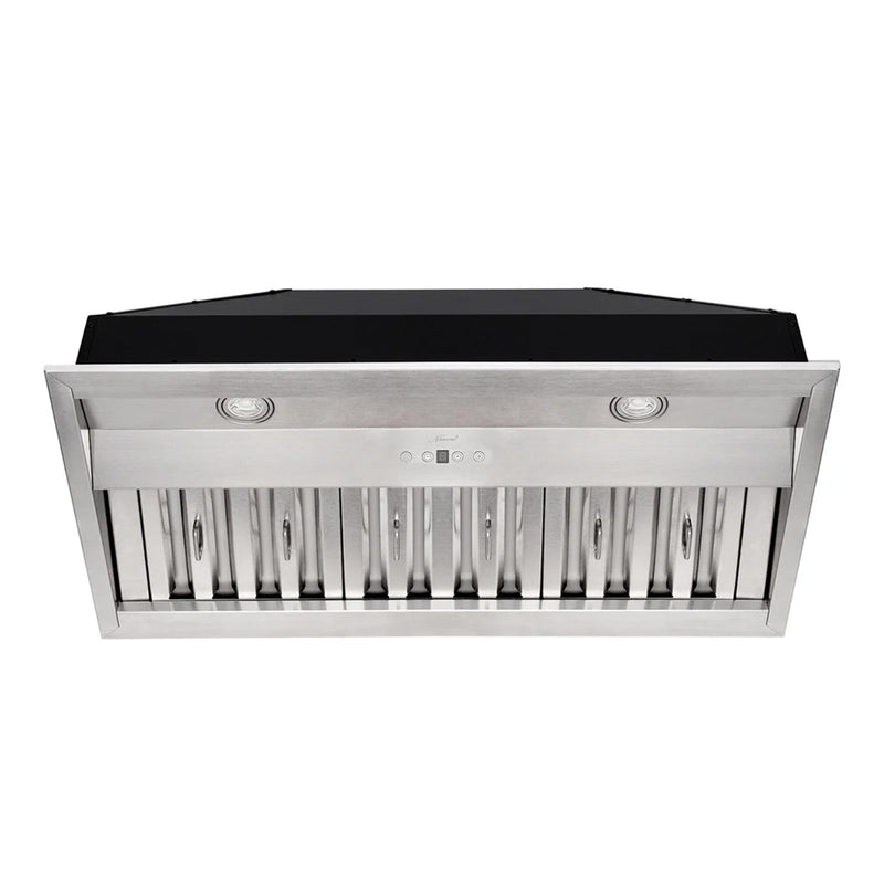 36" Range Hood Insert, Stainless Steel Kitchen Vent Hood with Dimmable LED Lights, 600CFM - NX-E90-36