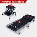 2-in-1 Mechanic Creeper and Z-Seat with 6 Swivel Casters by LJGDeals