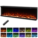 36/40/50/60 Inch Wide 3-Sided Electric Fireplace Insert with Remote Control and 12 Flame Colors