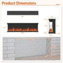 36/40/50/60 Inch Wide 3-Sided Electric Fireplace Insert with Remote Control and 12 Flame Colors