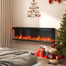 36/40/50/60 Inch Wide 3-Sided Electric Fireplace Insert with Remote Control and 12 Flame Colors