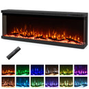 36/40/50/60 Inch Wide 3-Sided Electric Fireplace Insert with Remote Control and 12 Flame Colors by LJGDeals