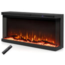 36/40/50/60 Inch Wide 3-Sided Electric Fireplace Insert with Remote Control and 12 Flame Colors