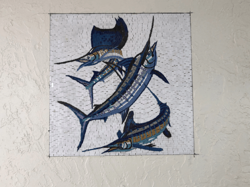 Swordfish Design Mosaic Art