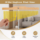 36-Bar Single-Row Chimes Percussion Instrument-Golden by LJGDeals