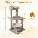 36" Cat Tree with Plush Perches & Scratching Posts by LJGDeals