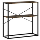36" Console Table 2-Tier Entryway Table with Wooden Open Shelves and Metal Frame by LJGDeals