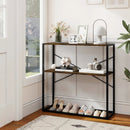 36" Console Table 2-Tier Entryway Table with Wooden Open Shelves and Metal Frame by LJGDeals