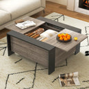 36.5 Inch Coffee Table with Sliding Top and Hidden Compartment by LJGDeals