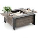 36.5 Inch Coffee Table with Sliding Top and Hidden Compartment by LJGDeals