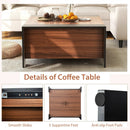 36.5 Inch Coffee Table with Sliding Top and Hidden Compartment by LJGDeals