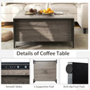 36.5 Inch Coffee Table with Sliding Top and Hidden Compartment by LJGDeals