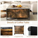 36.5 Inch Coffee Table with Sliding Top and Hidden Compartment by LJGDeals