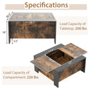 36.5 Inch Coffee Table with Sliding Top and Hidden Compartment by LJGDeals