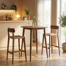 Counter Height Bar Table 36" with Solid Rubberwood Legs by DirectDeals