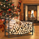 36 Inch Fireplace Log Holder with Tools and Kindling Holders by DirectDeals