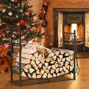 36 Inch Fireplace Log Holder with Tools and Kindling Holders by LJGDeals