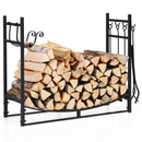 36 Inch Fireplace Log Holder with Tools and Kindling Holders by LJGDeals