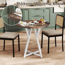 36 Inch Round Dining Table with Metal Pedestal Base-Natural by LJGDeals