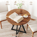 Round Dining Table 36 Inch with Metal Pedestal Base by LJGDeals