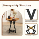 Round Dining Table 36 Inch with Metal Pedestal Base by DirectDeals