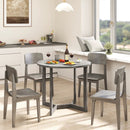 36 Inch Round Wood Dining Table for 2-4 People with Wing-shaped Pedestal Base by LJGDeals