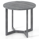36 Inch Round Wood Dining Table for 2-4 People with Wing-shaped Pedestal Base-Black