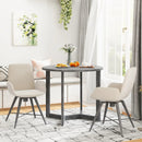36 Inch Round Wood Dining Table for 2-4 People with Wing-shaped Pedestal Base by LJGDeals