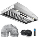 36 Inch Under Cabinet Range Hood with 4 Fan Speeds and Baffles Filters-Silver by LJGDeals