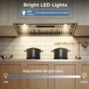 36 Inch Under Cabinet Range Hood with 4 Fan Speeds and Baffles Filters-Silver by LJGDeals
