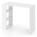 36 Inch White Computer Desk with 3 Open Shelves for Home Office Study-White by LJGDeals