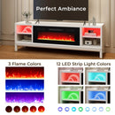 36 Inches Electric Fireplace Heater Recessed with LED Strip Lights and Remote Control by LJGDeals