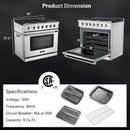 36 Inches Freestanding Natural Gas Range with 6 Burners Cooktop by LJGDeals
