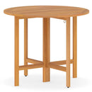 36 Inches Outdoor Folding Round Dining Table with Slatted Tabletop by LJGDeals